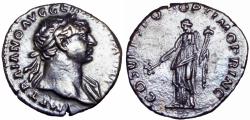 Ancient Coins - Trajan Denarius. 103-111 AD.