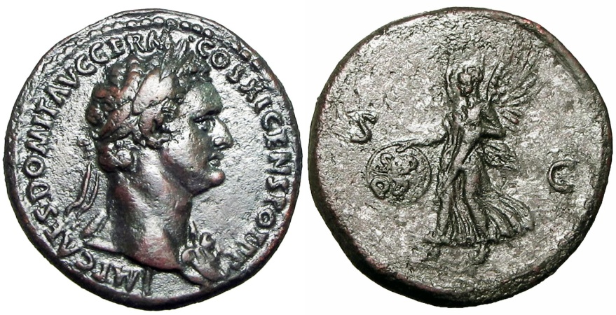 Ancient Coins - Domitian. AD 81-96.  EX ROBERT O. EBERT COLLECTION.
