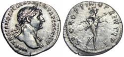 Ancient Coins - Trajan. AD 98-117. Struck on a broad flan.