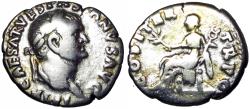 Ancient Coins - Vespasian AR Denarius. Rome, AD 70.