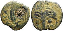Ancient Coins - JUDAEA, Procurators. Marcus Ambibulus. 9-12 CE. Unpublished with counter mark on this type.