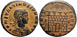 Ancient Coins - Constantine II, AE follis, Rome. AD 318-319. Unlisted in RIC .