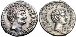 Ancient Coins - The Triumvirs. Mark Antony and Octavian. Spring-early summer 41 BC.