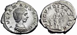 Ancient Coins - Julia Maesa (AD 218-224/5). AR denarius .