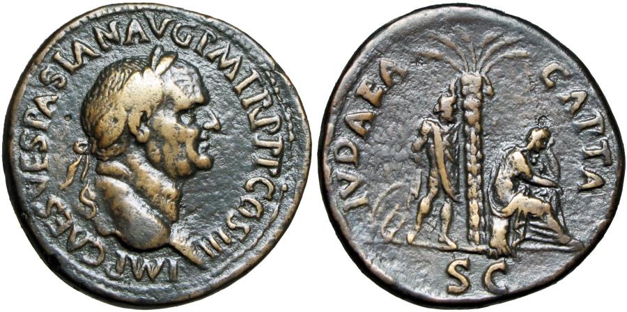 Vespasian Æ Sestertius. Rome, AD 71. Judaea Capta. | Roman Imperial Coins