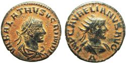 Ancient Coins - Aurelian, with Vabalathus. AD 270-275.