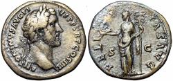 Ancient Coins - Antoninus Pius. AD 138-161. Æ Sestertius.
