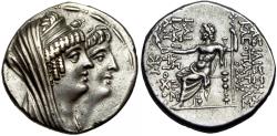 Ancient Coins - Cleopatra Thea and Antiochus VIII, 125 – 121, Tetradrachm, Ake-Ptolemaïs .