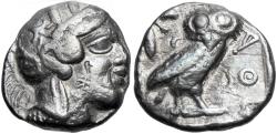 Ancient Coins - Eastren imitating Athens, AR Tetradrachm. Circa 454-404 BC.