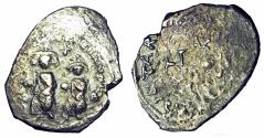 Ancient Coins - Heraclius, with Heraclius Constantine, AR Hexagram. Constantinople, AD 615-638.