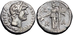 Ancient Coins -  EGYPT, Alexandria. Hadrian. Year 21 (136/137 AD). 