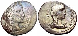 Ancient Coins - NABATAEA. Aretas IV, with Huldu. 9 BCE-40 CE. AR Drachm or Denarius .