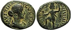 Ancient Coins - Samaria, Caesarea Maritima. Faustina II. Augusta, A.D. 147-175. Extremely rare.