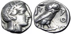Ancient Coins - Eastren imitating Athens, AR Tetradrachm. Circa 454-404 BC.