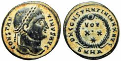 Ancient Coins - Constantine I Æ Nummus. Heraclea, AD 324.
