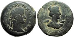 Ancient Coins - EGYPT, Alexandria. Galba. AD 68-69. Æ Drachm (36mm, 32.34 g, 12h).