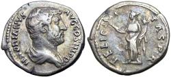 Ancient Coins - Hadrian. AD 117-138. AR Denarius .
