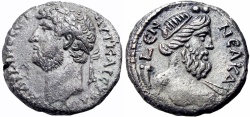 Ancient Coins - EGYPT, Alexandria. Hadrian. 117-138 AD. Rare .