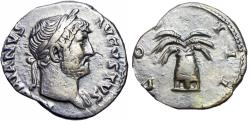 Ancient Coins - Hadrian AR Denarius. Rome, AD 132-134.