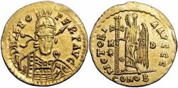 Ancient Coins - Pseudo-Imperial, Odovacar (Odoacer) AV Solidus. In the name of Zeno. Mediolanum, AD 476-489.