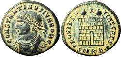 Ancient Coins - Constantine II, as Caesar, Æ Nummus. Cyzicus, AD 325-326