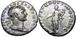 Ancient Coins - Trajan Denarius. 103-111 AD.