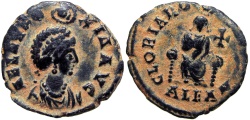 Ancient Coins - AELIA EUDOXIA, wife of Arcadius. Augusta, 400-404 AD.