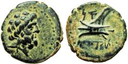 Ancient Coins - Phoenicia, Arados Æ 15mm. Circa 206-126 BC.