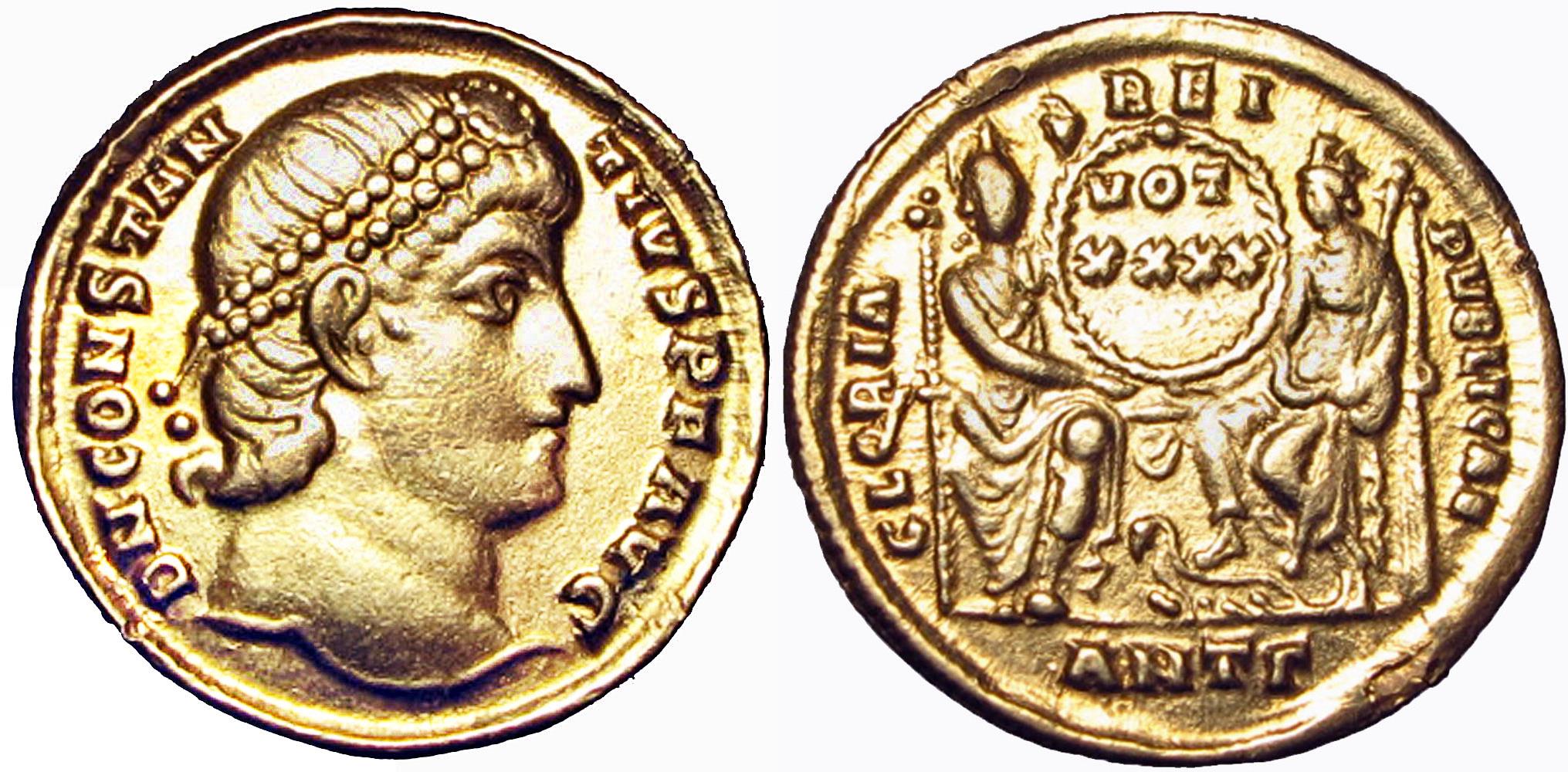 Constantius II, 337-361. Solidus . | Roman Imperial Coins