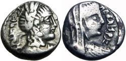 Ancient Coins - NABATAEA. Malichos II, with Shaqilat. AD 40-70. , clear date year 22.