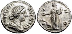 Ancient Coins - Faustina Junior. Augusta, AD 147-175. AR Denarius.