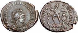 Ancient Coins - Valentinian II Æ Centenionalis. Constantinople, AD 378-383.