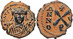 Ancient Coins - Maurice Tiberius. 582-602. Æ Decanummium .