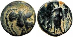 Ancient Coins - NABATAEA. Obodas I. Circa 87-60 BC. unpublished transitional type.