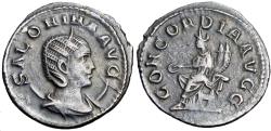 Ancient Coins - SALONINA, wife of Gallienus. AR Antoninianus . Struck circa 254-255 AD.