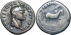 Ancient Coins - DOMITIAN, as Caesar. 69-81 AD.