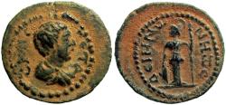 Ancient Coins - Biblical, Decapolis. Dium. Geta. As Caesar, AD 198-209. Very rare and superb for the type, with no example online !!,