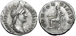 Ancient Coins - Sabina. Augusta, AD 128-136/7. AR Denarius, Superb details.