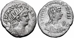 Ancient Coins - EGYPT, Alexandria. Nero, with Poppaea. AD 54-68. BI Tetradrachm .