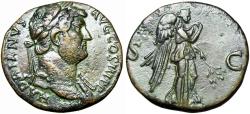 Ancient Coins - HADRIAN, (A.D. 117-138), AE sestertius, Scarce type.