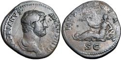 Ancient Coins - Hadrian. AD 117-138. Æ As.“Travel series”.