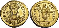 Ancient Coins - Zeno AV Solidus. Constantinople, AD 474-475.