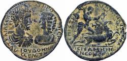 Ancient Coins - MYSIA, Pergamum. Septimius Severus, with Julia Domna. AD 193-211. Æ Medallion.