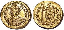 Ancient Coins - Pseudo-Imperial, uncertain AV Solidus. In the name of Zeno. Uncertain mint, AD 476-489.
