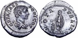 Ancient Coins - GETA, as Caesar. 203-208 AD. sharp details of Geta.