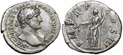 Ancient Coins - Hadrian. AD 117-138. AR Denarius.
