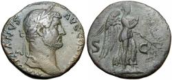 Ancient Coins - Hadrian Æ Sestertius. Rome, AD 136.