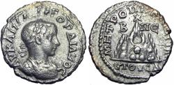 Ancient Coins - Gordian III AR Drachm of Caesarea, Cappadocia. AD 238-244.