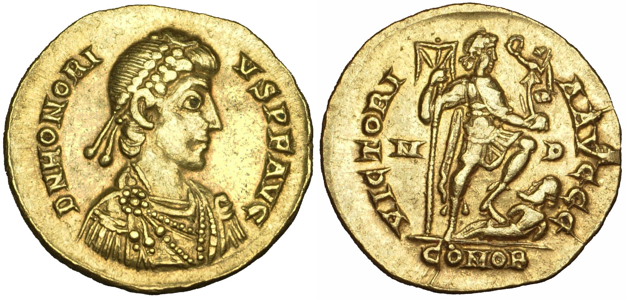 HONORIUS. 395-423 AD. AV Solidus