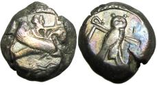 Ancient Coins - PHOENICIA, Tyre. Uncertain king. Circa 393-358 BC. AR Shekel.